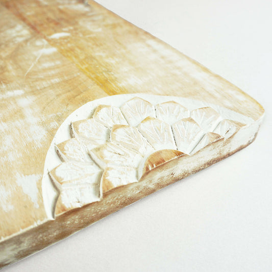 Floral Rustic Hand Carved Chopping Board